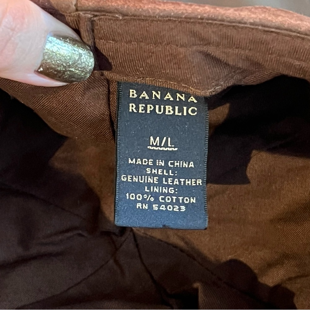 Banana Republic Brown Suede Hat women’s M/L size 22 3/8 - Picture 7 of 10